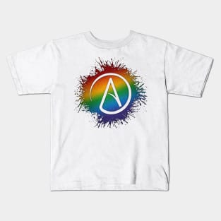 Rainbow Atheist Symbol Kids T-Shirt